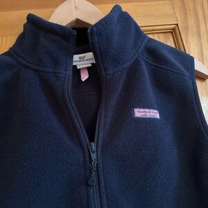 Vineyard Vines women's fleece full zip vest size XS blue navy